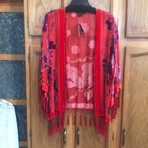 Red Beautiful detail shawl